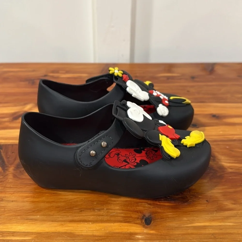 Mini Melissa Ultragirl Disney Mary Jane Flats Mickey Minnie Mouse Kissing